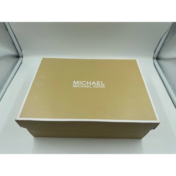 Michael Kors Leather Allie Trainers Optic White Low Top Lace Up Sneakes Size 9M - Picture 4 of 10